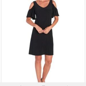 MSK Black Cocktail  Dress with Cold Shoulder size S